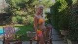 Nice tits solo blond in garden! snapshot 1