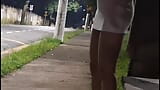 Jerking off next to a suspicious hottie at the bus stop! snapshot 2