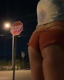 SEXY Fem Body! Ridiculously short shorts! Busy street corner snapshot 4