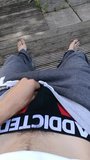 Wanking outdoors snapshot 1