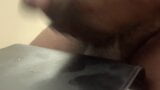 Polla negra masturbándose y corrida. Cumming y gimiendo snapshot 7