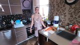 Hot Girl Demonstrate Perfect Boobs and Ass during Cooking snapshot 1