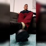Dude Shows his Feet after Work snapshot 3