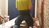 Mistress fucks with strap on her man slave snapshot 4