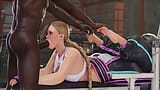 (Grosse bite noire) Cammy a des relations sexuelles intenses dans la salle de sport (gorge profonde, double pénétration brutale, porno 3D) snapshot 1