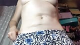 Playing with my tits and tummy - which is tubbier than normal at the mo and feels great to play with! snapshot 13