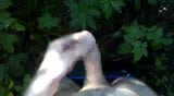 Jerking, moaning and shooting cum in the forest snapshot 2