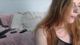 Redhead bitch jerks off her big hole snapshot 19