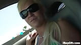 Carly Parker tits out in moving car snapshot 6