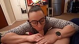 Sexy MILF Sucks Cock HOT FACIAL and Swallow POV snapshot 2