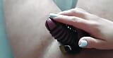 This morning I decided to put a chastity belt on my slave cock and balls.  It was fantastic fun for me! snapshot 5