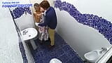 Austin Powers and bald girl have a sex in a public toilet snapshot 16