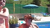 AuntJudysXXX - Posh Busty Cougar JoJo Seduces a Younger Man at the Pool  snapshot 5