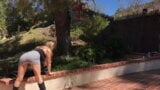 MILF in the yard fuck peeping neighbor snapshot 4