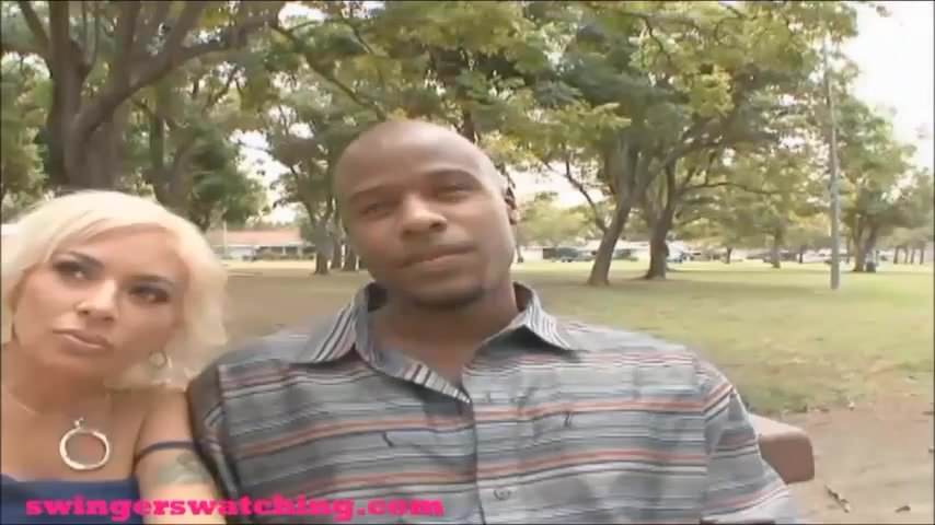 Swingers black dude lets white guy fuck his wife