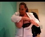 Nurse With Big Natural Tits Making Blowjob snapshot 3