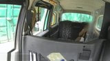 Ebony taxi brit cumsprayed by cab driver snapshot 9