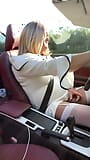 Amateur crossdresser Kellycd2022 sexy milf enjoying an afternoon drive in stockings and heels masturbating and cumshot snapshot 8