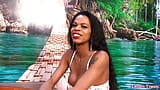 Transexual negra Lavinia Magalhaes follada y preñada por una polla blanca snapshot 1