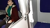 A stranger and a fellow traveler and I cumming in a train compartment - Lesbian-candys snapshot 10