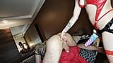 Strapon in red stockings snapshot 4