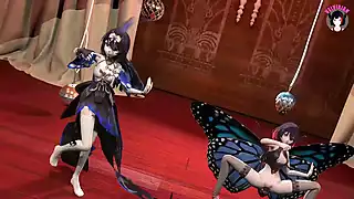 2 sexy Mädchen tanzen + Sex mit Insekten (3D HENTAI) | xHamster