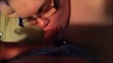 Nerdy Teen Sucking Guy’s Dick Letting Him Cum In Her Mouth snapshot 6
