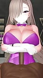 Asuna дрочит сиськами - 6i - фиолетовый цвет одежды, правка Smixix snapshot 2