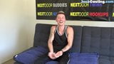 Tattooed casting jock cums during solo session snapshot 4