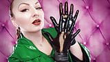 ASMR video: nitrile gloves and oil - fetish Glaminatrix Arya Grander - great relax sexy sounding POV snapshot 8