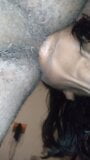 Чернокожая шлюха лижет очко: она вычистила мою волосатую грязную задницу snapshot 4