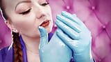 ASMR clip: nitrile gloves and oil - Glaminatrix Arya Grander - hot MILF relax sexy sounding POV free snapshot 4