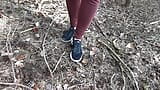 Naked female body torture in the woods snapshot 1