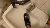 Piss in wifes grey high heel shoe snapshot 1