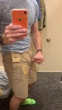 Wanking in the clothing store public fitting room snapshot 4
