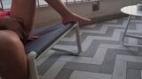 Big squirting on patio – real wet orgasm snapshot 3