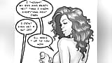 Hairy cock is blown by hot woman - comic snapshot 6