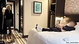 PUBLIC DICK FLASH. I pull out my dick in front of a hotel maid and she agreed to help me cum snapshot 3