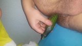 Big and long cucumber in my ass snapshot 3