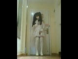 white kigurumi masturbating snapshot 2