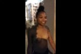 Cute African-American Girl Walks Nude Thru City snapshot 16