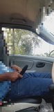 Public Dick Flash and Jerking Huge dick on a Car snapshot 3