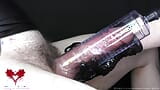 Penis Pump and Latex Gloves. She maximises my cock. snapshot 3