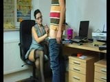 Horny Hot Cheating Wife fucking her Lover at the Office snapshot 6