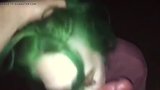 Nice submissive green hair slut give a head and fuck snapshot 5