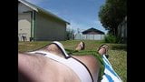 Tanning in my white jock snapshot 2