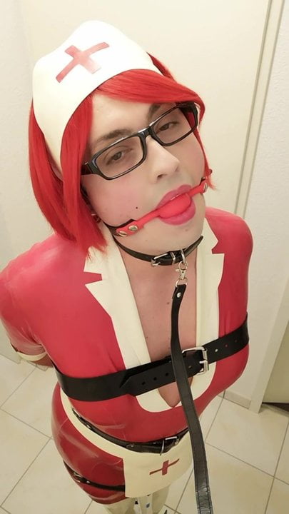 Sissy Rubber Nurse Bound and Vibed