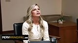 Step Mom Kristi Kream Gaggs On Teacher's Cock To Keep Her Step Son In College - Perv Principal snapshot 2