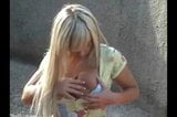 Hot blonde plays outside snapshot 6