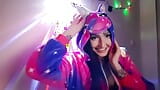 Dominatrix Nika in unicorn pajamas will tell and show you on her horn how you will jerk off today. Handjob instruction. snapshot 3